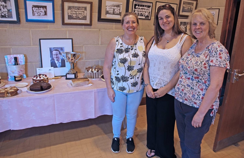 The first South Cambridgeshire Conservative Association Fun Day on 3rd September 2016 included completing for the inaugural Great Conservative Bake-Off - won by Heather Williams (centre); second was Penny Brown (left); third was Denise Smith.