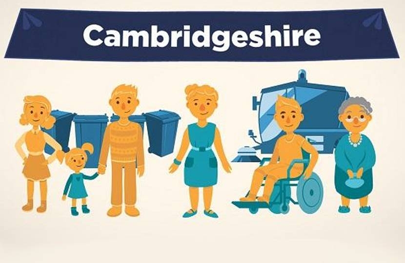 Cambridgeshire County Council's graphic to depict devolution.