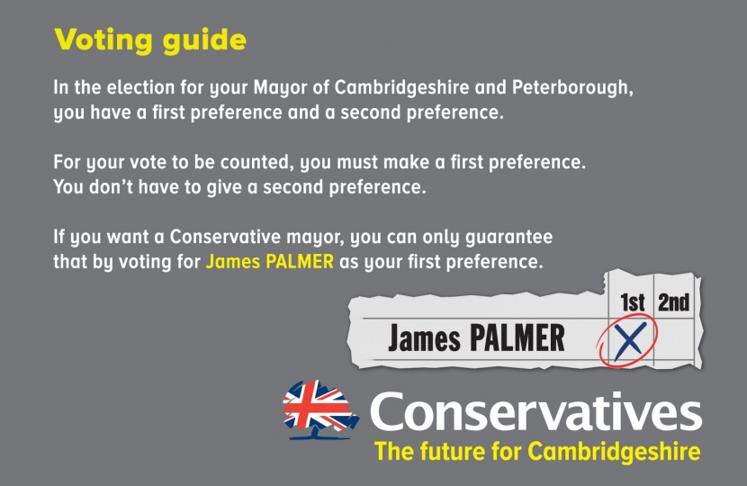 Voting guide for Mayor of Cambridge and Peterborough Combined Authority.