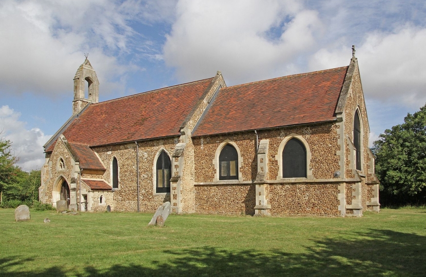 St Denis' church East Hatley, Cambridgeshire - ownership has been transferred from South Cambridgeshire District Council to the Friends of Friendless Churches.