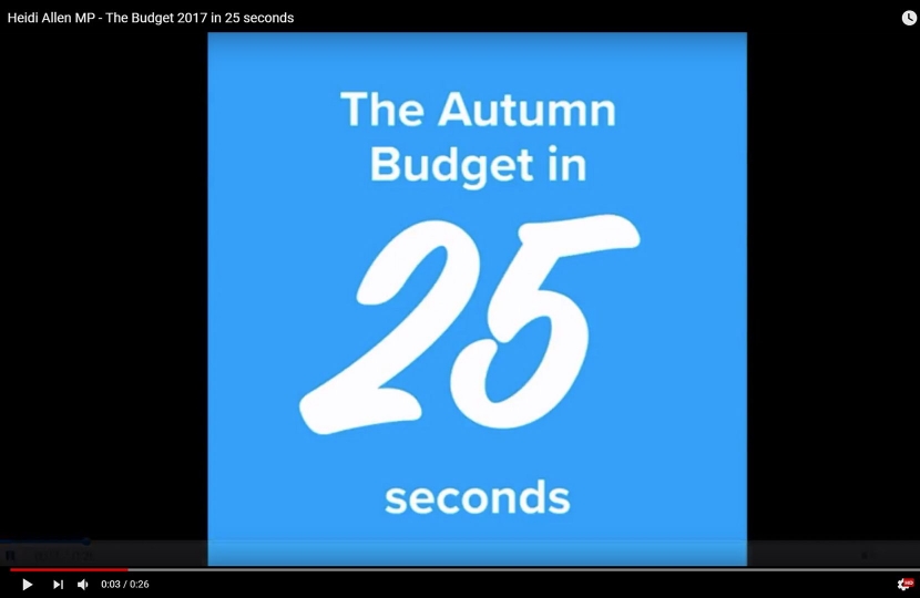 Great job: the 2017 Autumn Budget explained in 25 seconds.