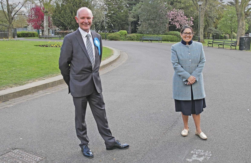 Darryl with Priti Patel