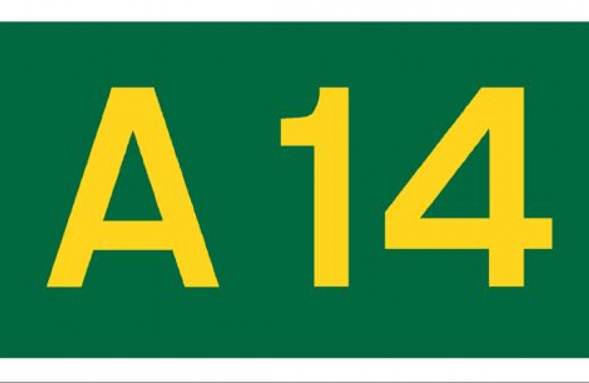 A14 sign