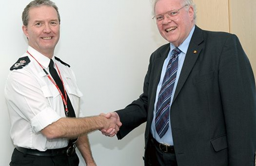 Simon Parr, Cambridgeshire’s Chief Constable Police and Sir Graham Bright, PCC