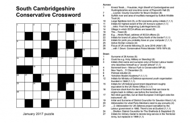 Fun time for some! The January 2017 SCCA crossword.