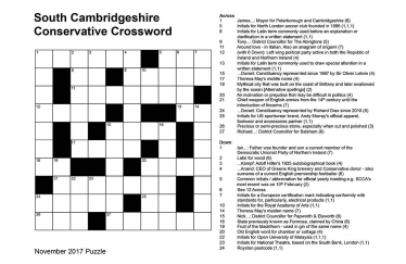 Fun time for some! The November 2017 SCCA crossword.