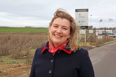  for Cambourne, has been talking to Highways England about the A428 single lane issue at Girton.  She has criticised the organisation over its plans to leave the A428 at Girton as a single carriageway.